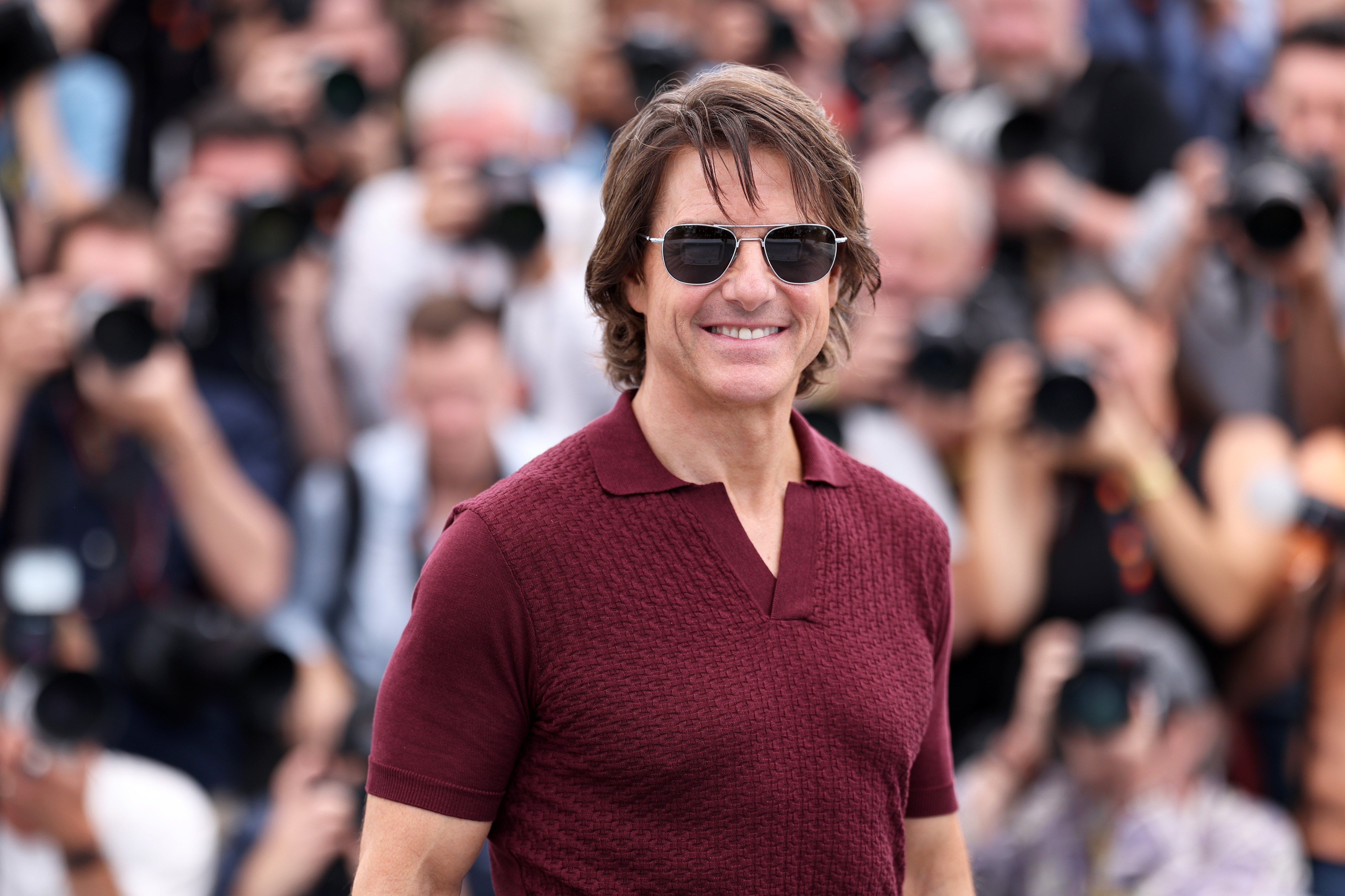 Tom Cruise attends the 'Mission Impossible - The Final Reckoning' photocall at the 78th annual Cannes Film Festival