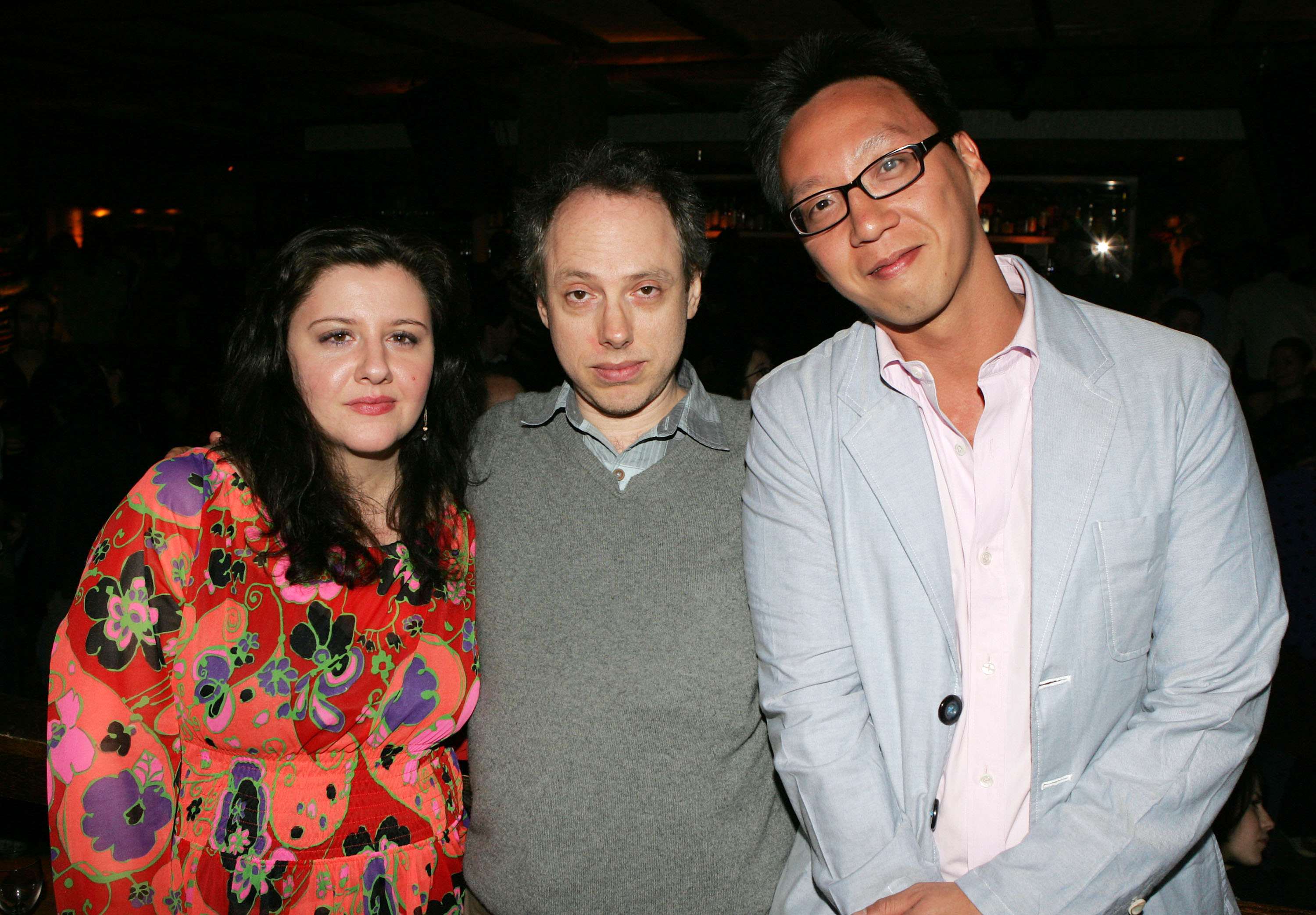 Director Todd Solondz (C), Marie Theres (L) and Ryan Werner attend the after party for the premiere of "Palindromes"