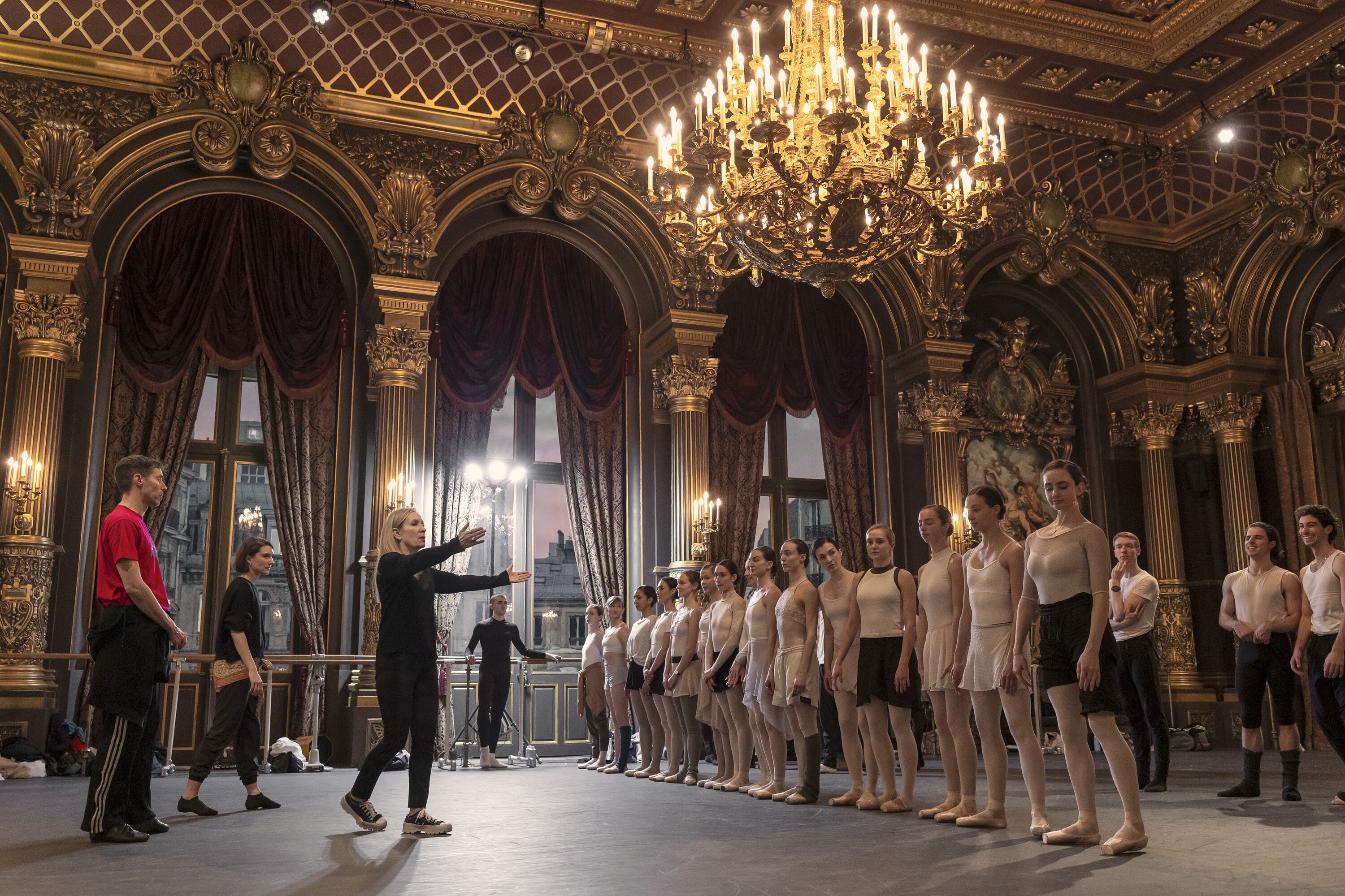 Choreographer Marguerite Derricks on the set of ÉTOILE Photo: PHILIPPE ANTONELLO © AMAZON CONTENT SERVICES LLC