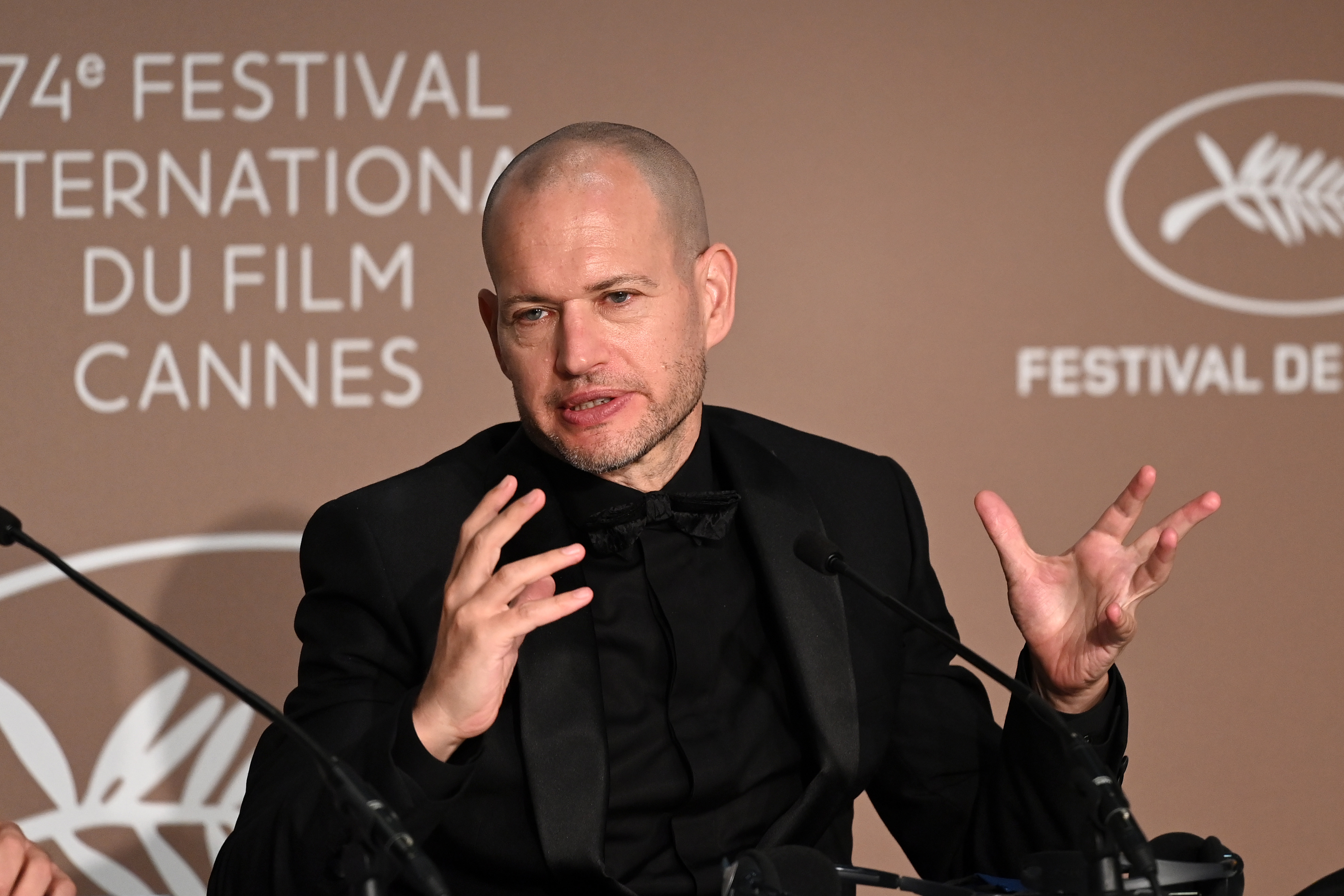 CANNES, FRANCE - JULY 17: Nadav Lapid, winner of the 'Jury Prize' Ex-Aequo for 'Ha'berech', attends the closing ceremony press conference during the 74th annual Cannes Film Festival on July 17, 2021 in Cannes, France. (Photo by Kate Green/Getty Images)