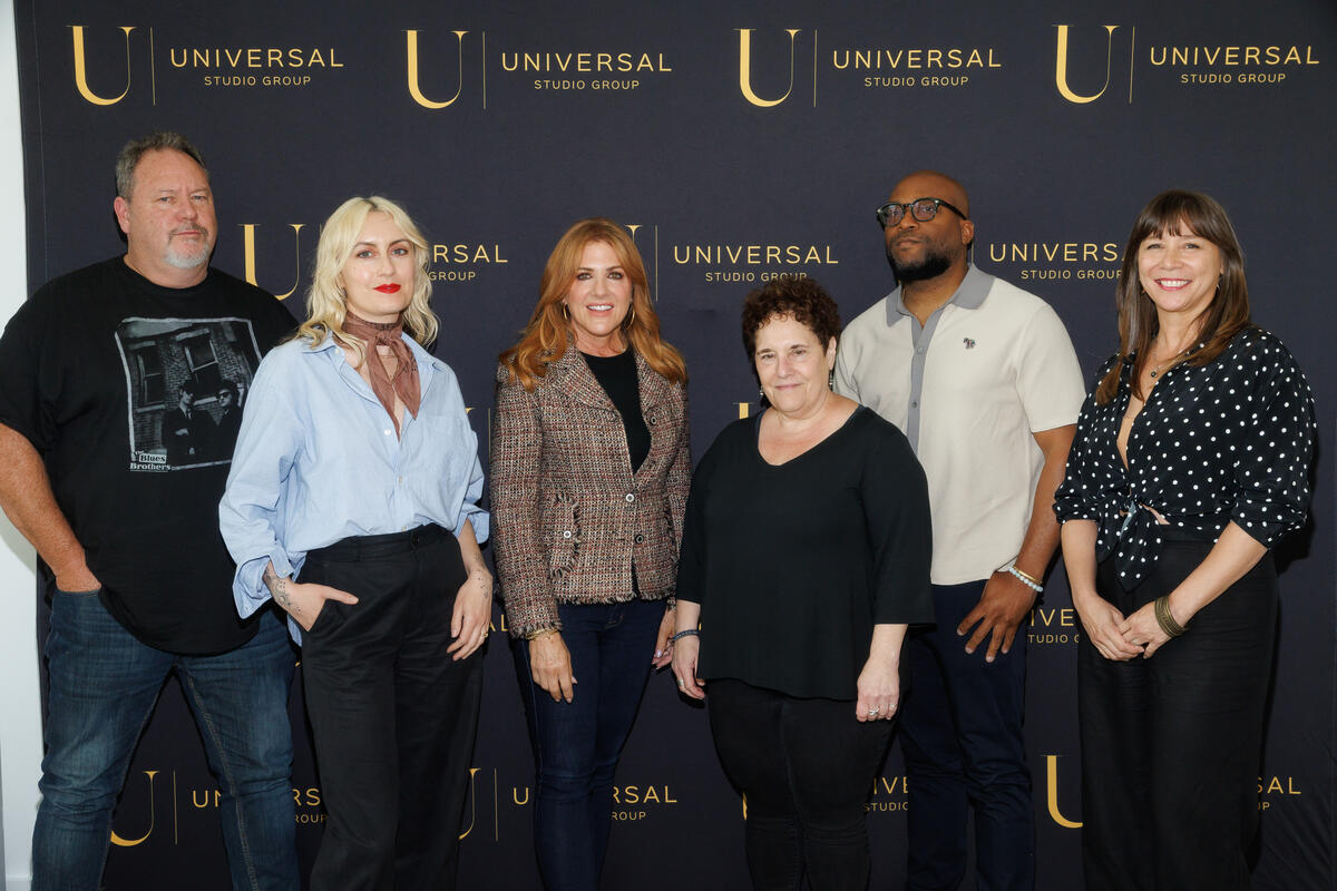 Everett Burrell, Aubrey Marie, Debra Schrey, Sue Federman, Shaye Ogbonna, Mailara Santana at the IndieWire Consider This: NBCU USG held at Universal Studios on May 22, 2025 in Universal City, California.