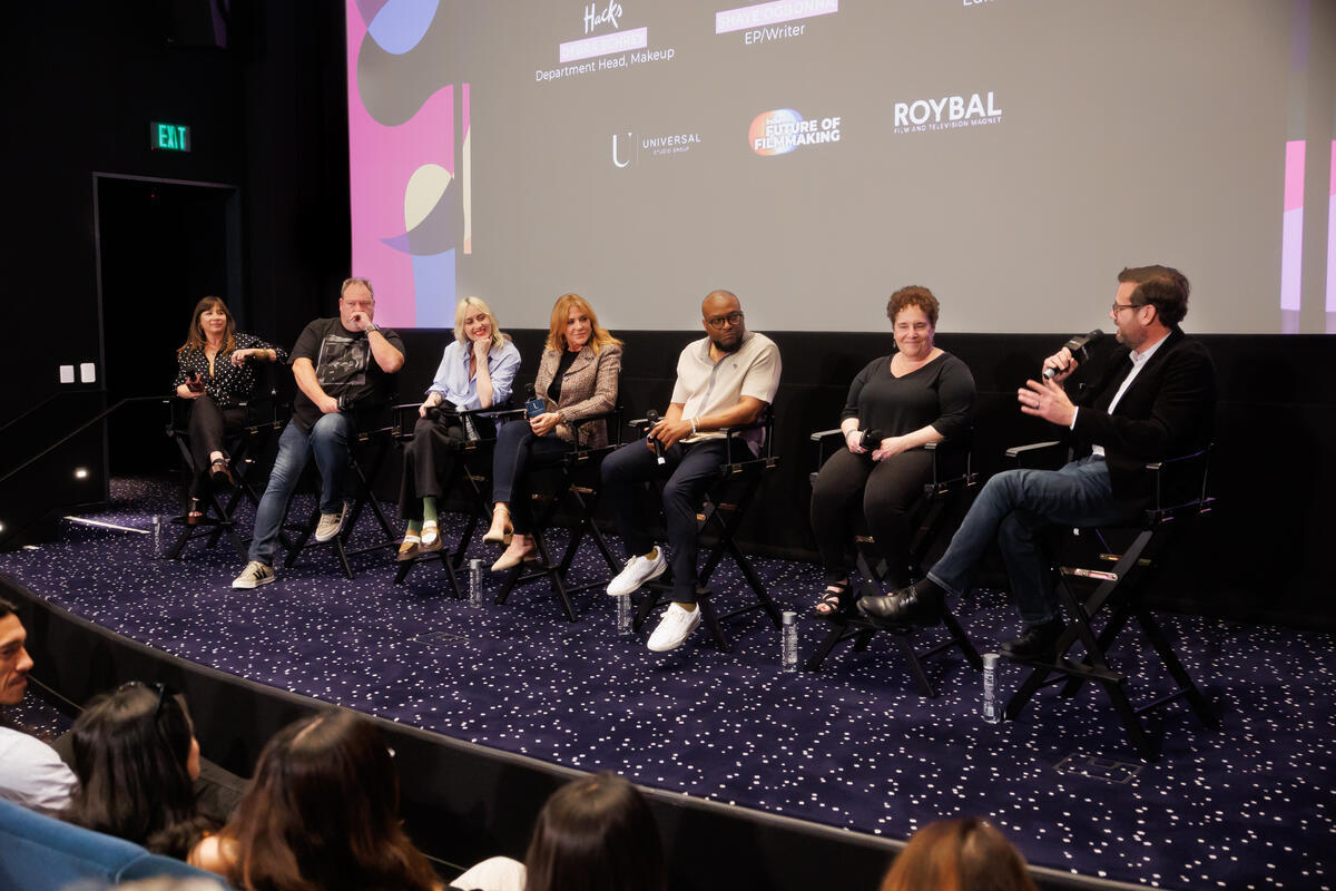 Mailara Santana, Everett Burrell, Aubrey Marie, Debra Schrey, Shaye Ogbonna, Sue Federman, Jim Hemphill at the IndieWire Consider This: NBCU USG held at Universal Studios on May 22, 2025 in Universal City, California.