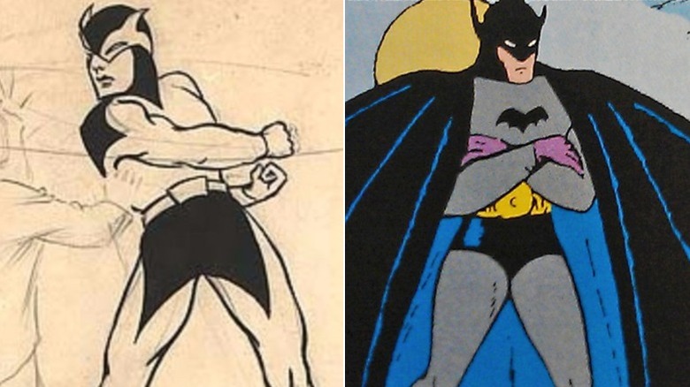 Frank D. Foster's Batman (left) and Batman from "Detective Comics" #27 (right)