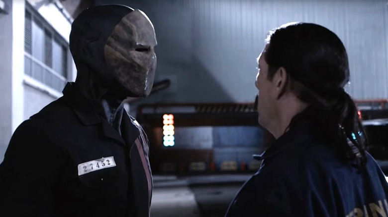 Frankenstein staring down Goldberg in Death Race 2 (2010)