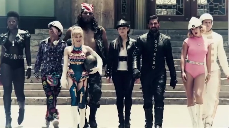 Death Race competitors walking in a line in Death Race 2050 (2017)