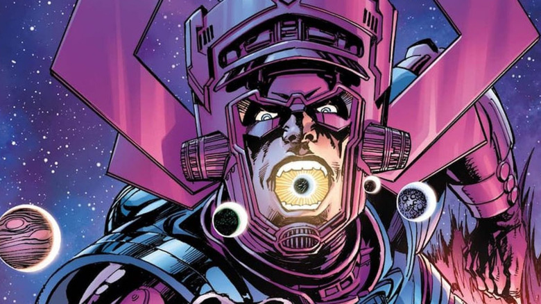 Galactus preparing to devour a planet in a Marvel comic