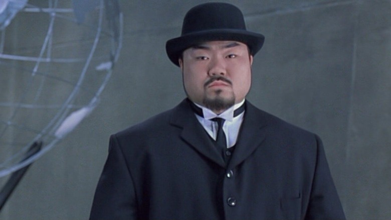 Random Task, in bowler and suit, in "Austin Powers: International Man of Mystery" (1997)