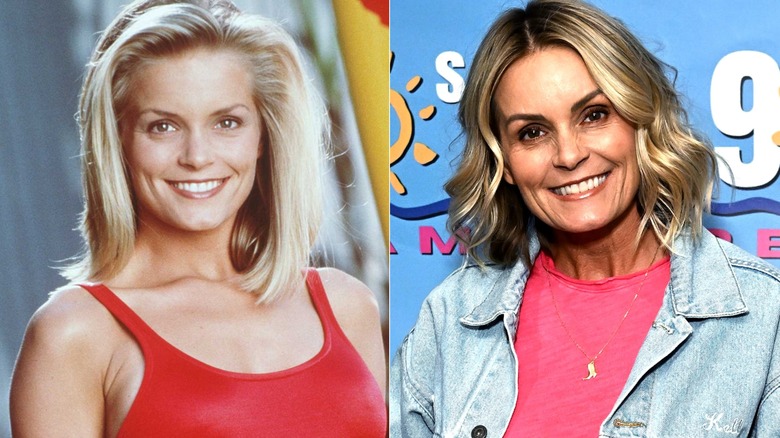 Kelly Packard in "Baywatch" (left) and in 2023 (right)