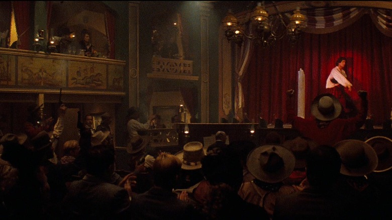 The interior of the Bird Cage Theater in "Tombstone" (1993)