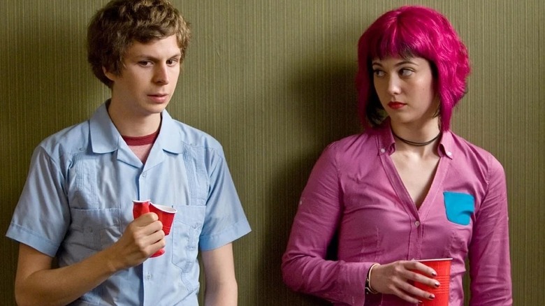 Scott and Ramona standing at party in Scott Pilgrim vs. the World (2010)