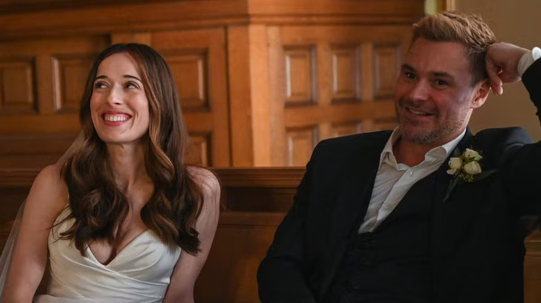 Kim Burgess and Adam Ruzek smiling in "Chicago P.D." (2025)