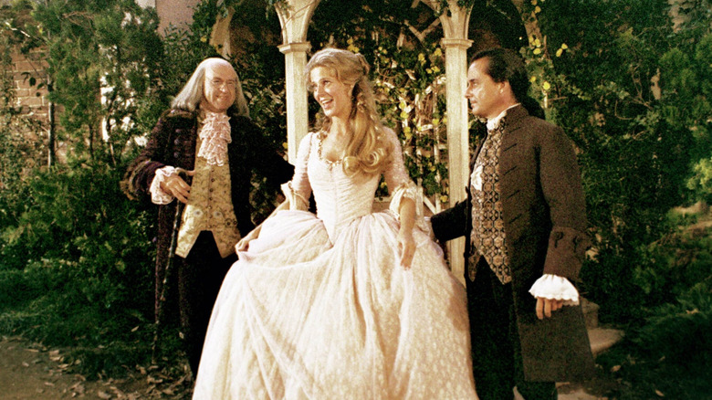 John Adams and Benjamin Franklin escorting Martha in "1776"