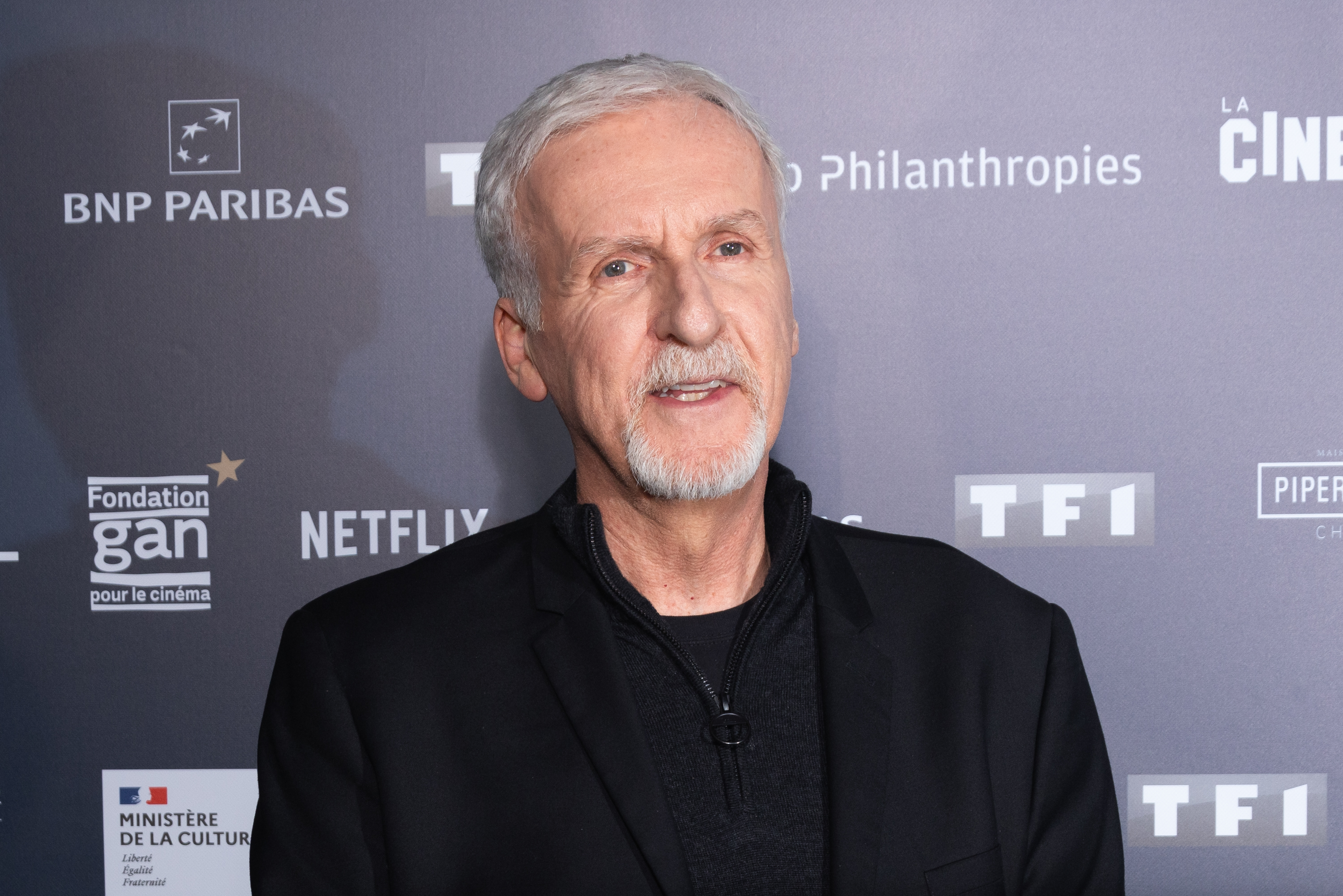 James Cameron attends the 'L'Art De James Cameron - The Art Of James Cameron' Exhibition At La Cinematheque
