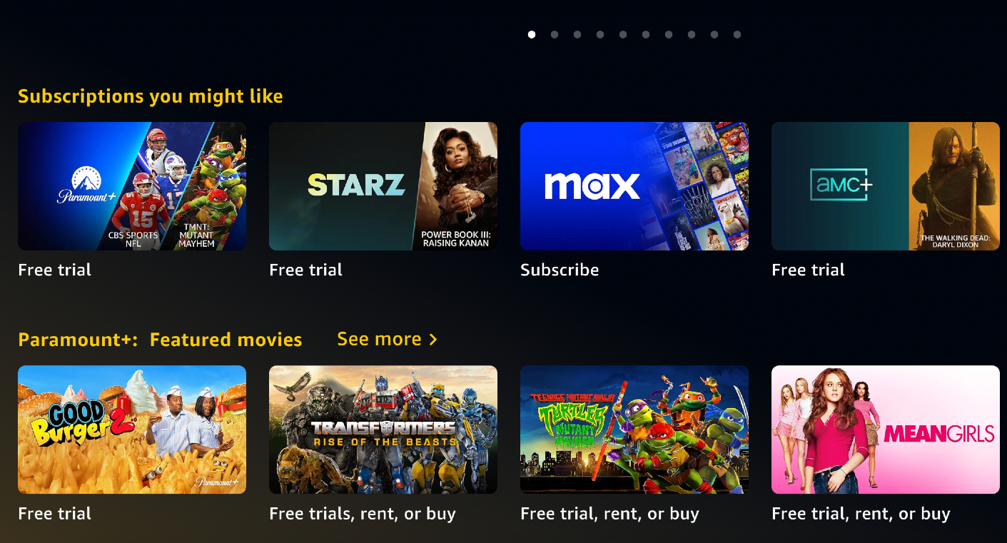 Amazon Prime Video Subscriptions