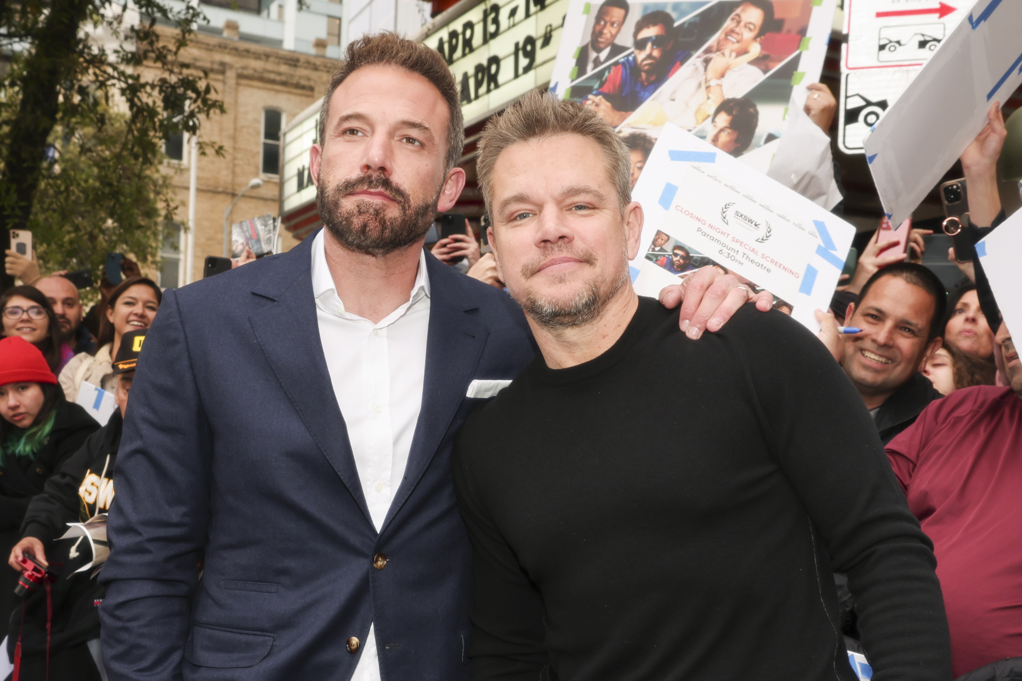 Ben Affleck and Matt Damon at the premiere of "AIR"