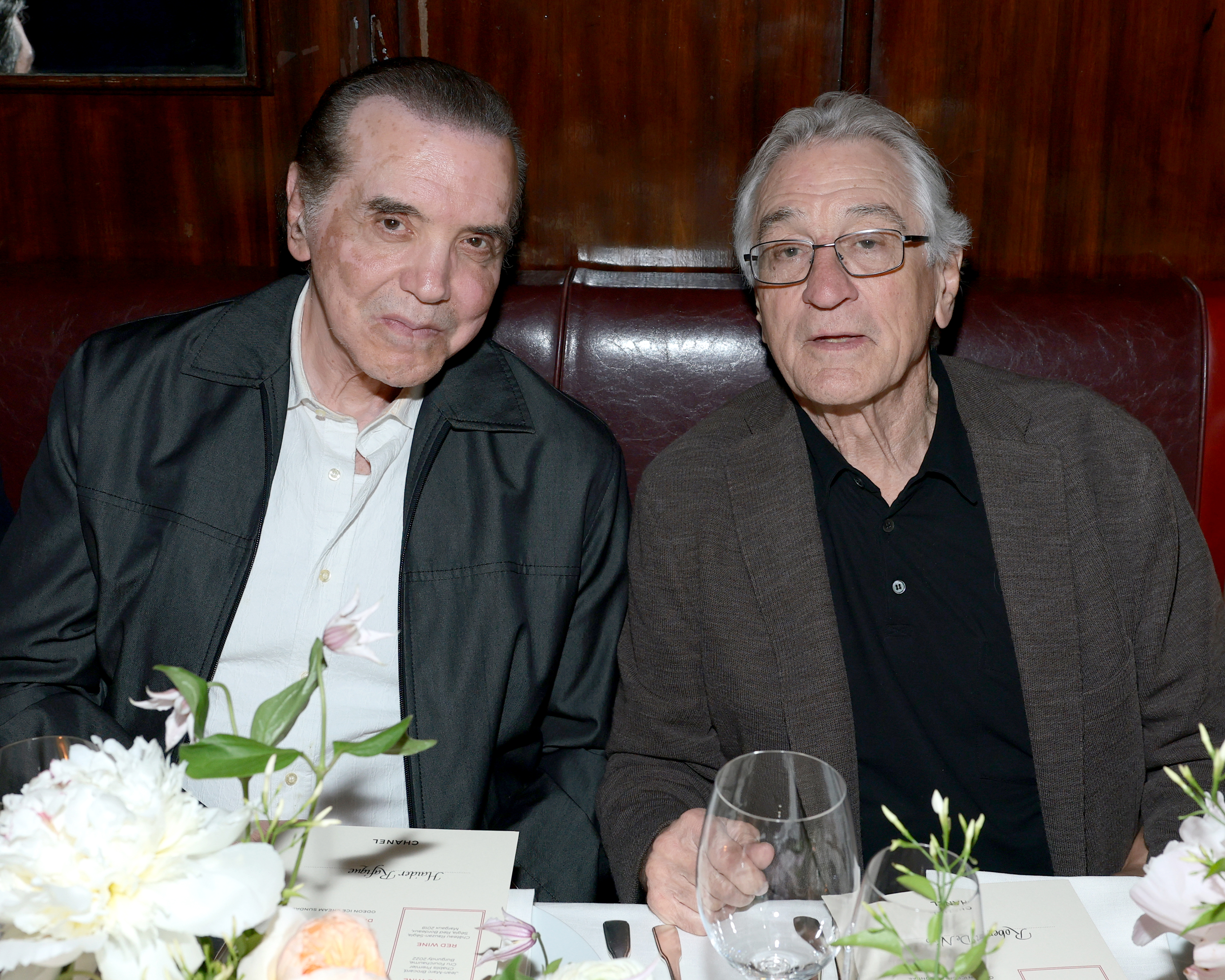 NEW YORK, NEW YORK - JUNE 09: (L-R) Chazz Palminteri and Robert De Niro attend the CHANEL Tribeca Festival Artists Dinner at The Odeon on June 09, 2025 in New York City. (Photo by Dimitrios Kambouris/WireImage)