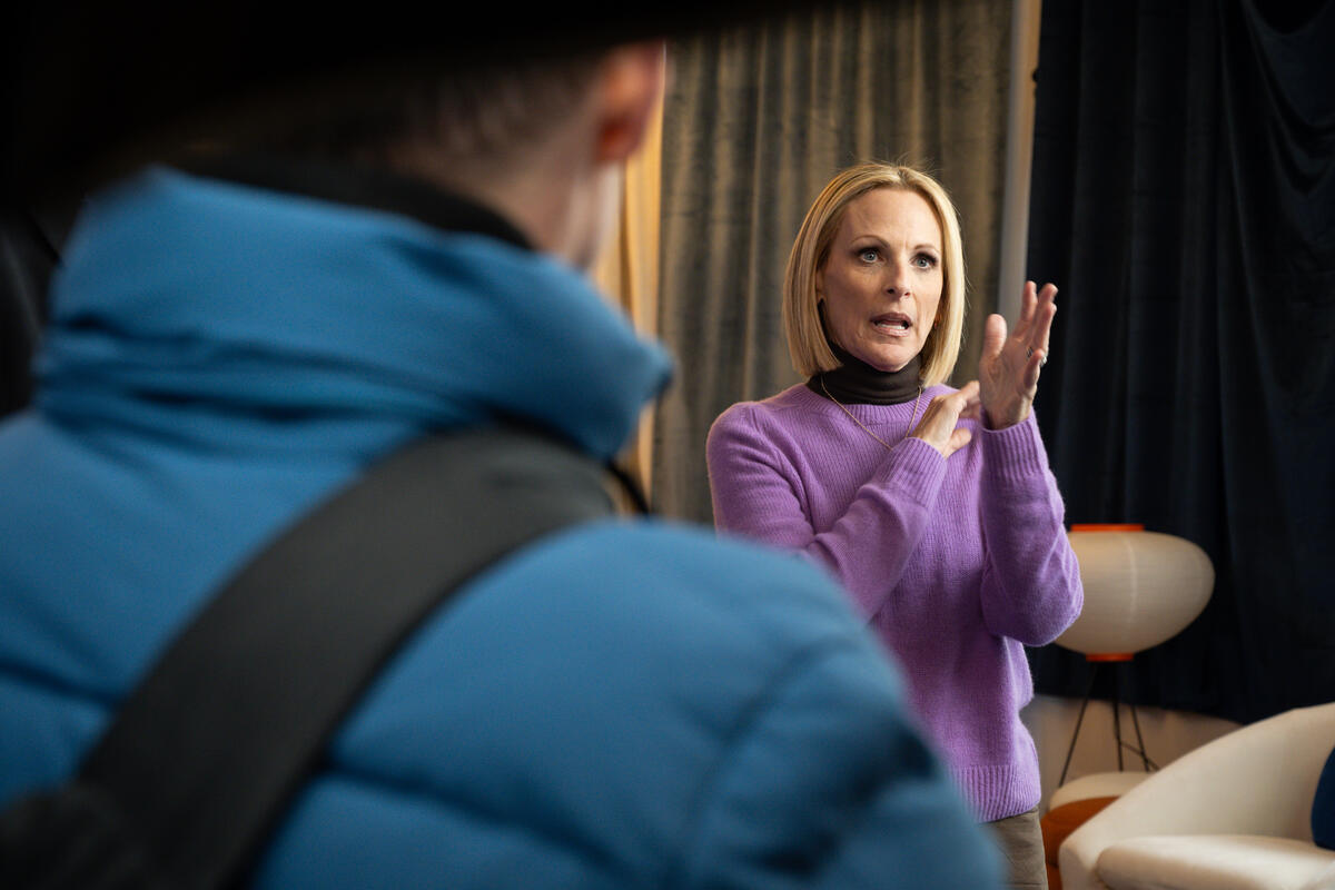 Marlee Matlin at the Indiewire Studio 2025 at Sundance presented by Dropbox held at The IndieWire Studio on January 24, 2025 in Park City, Utah.