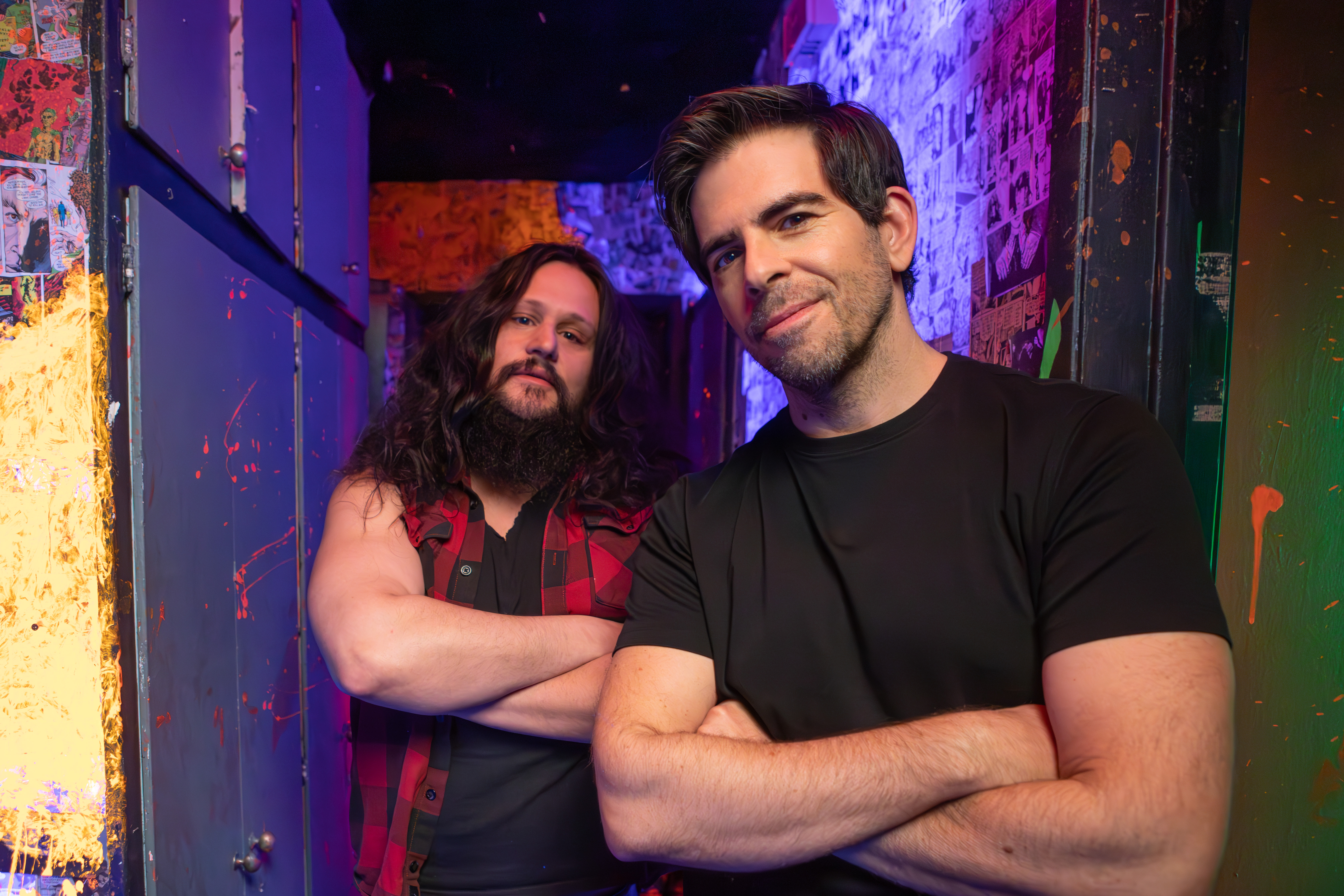(Left to right): Joe Begos and Eli Roth for 'Jimmy & Stiggs'