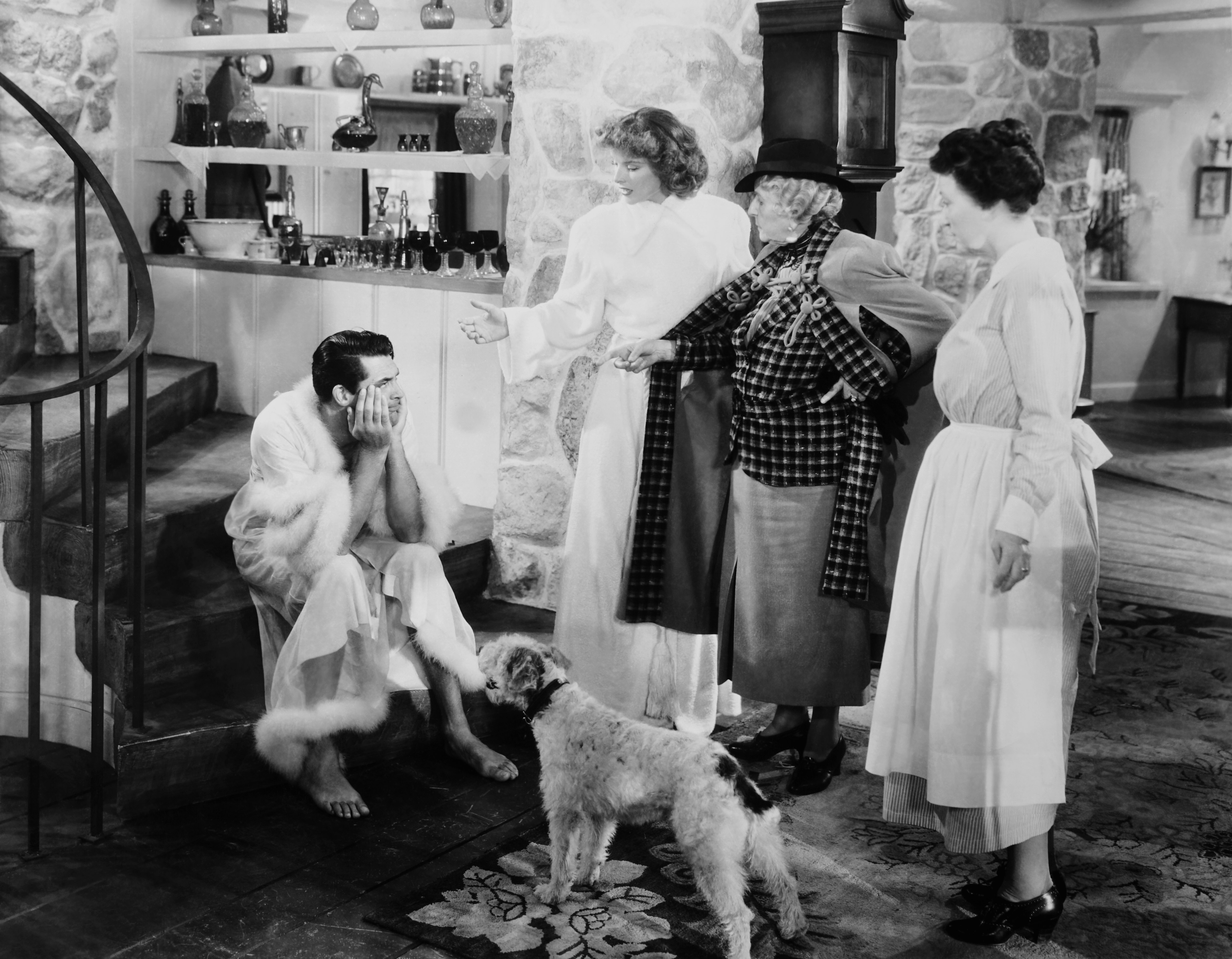 'Bringing Up Baby' with Cary Grant, Katharine Hepburn, May Robson, and Geraldine Hall