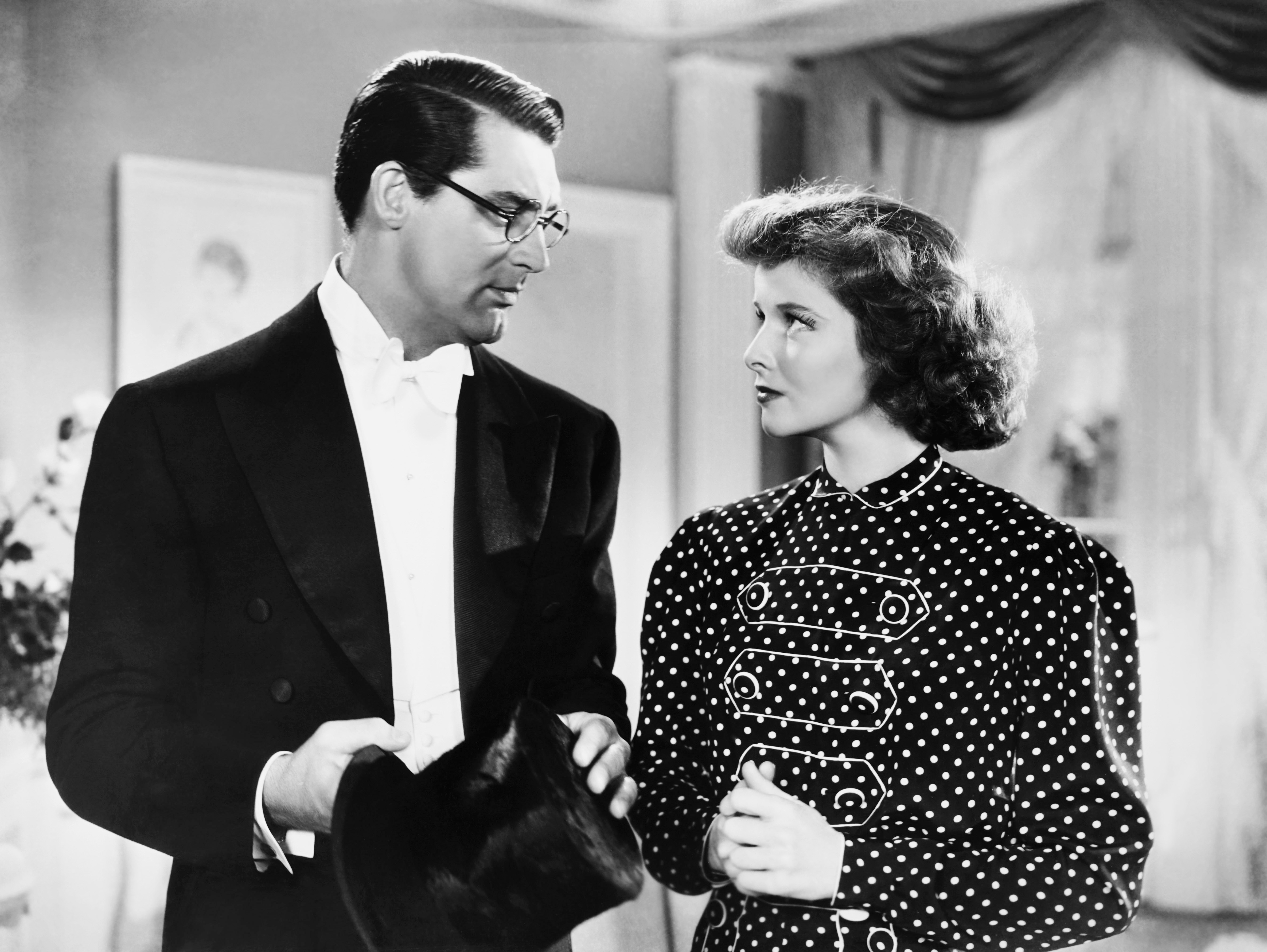 BRINGING UP BABY, from left: Cary Grant, Katharine Hepburn, 1938