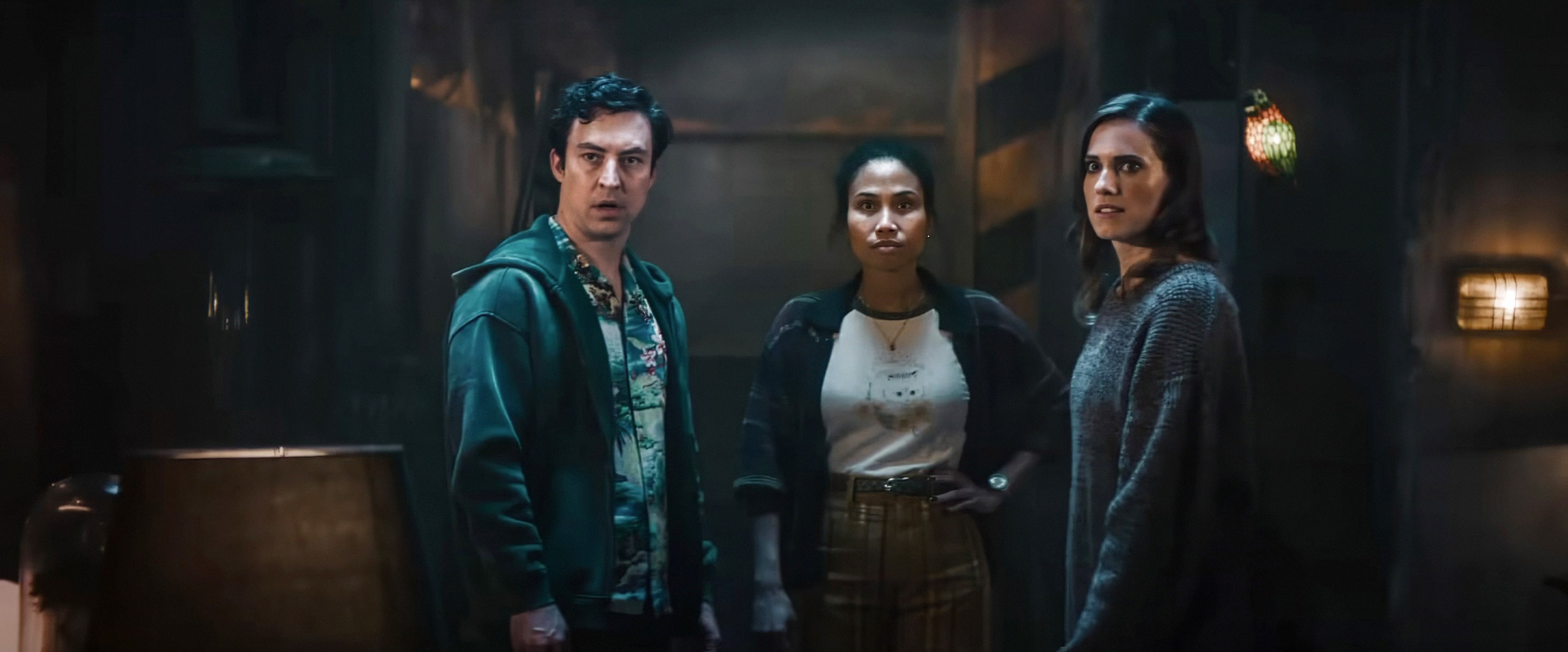 M3GAN 2.0, from left: Brian Jordan Alvarez, Jen Van Epps, Allison Williams, 2025. © Universal Pictures / Courtesy Everett Collection
