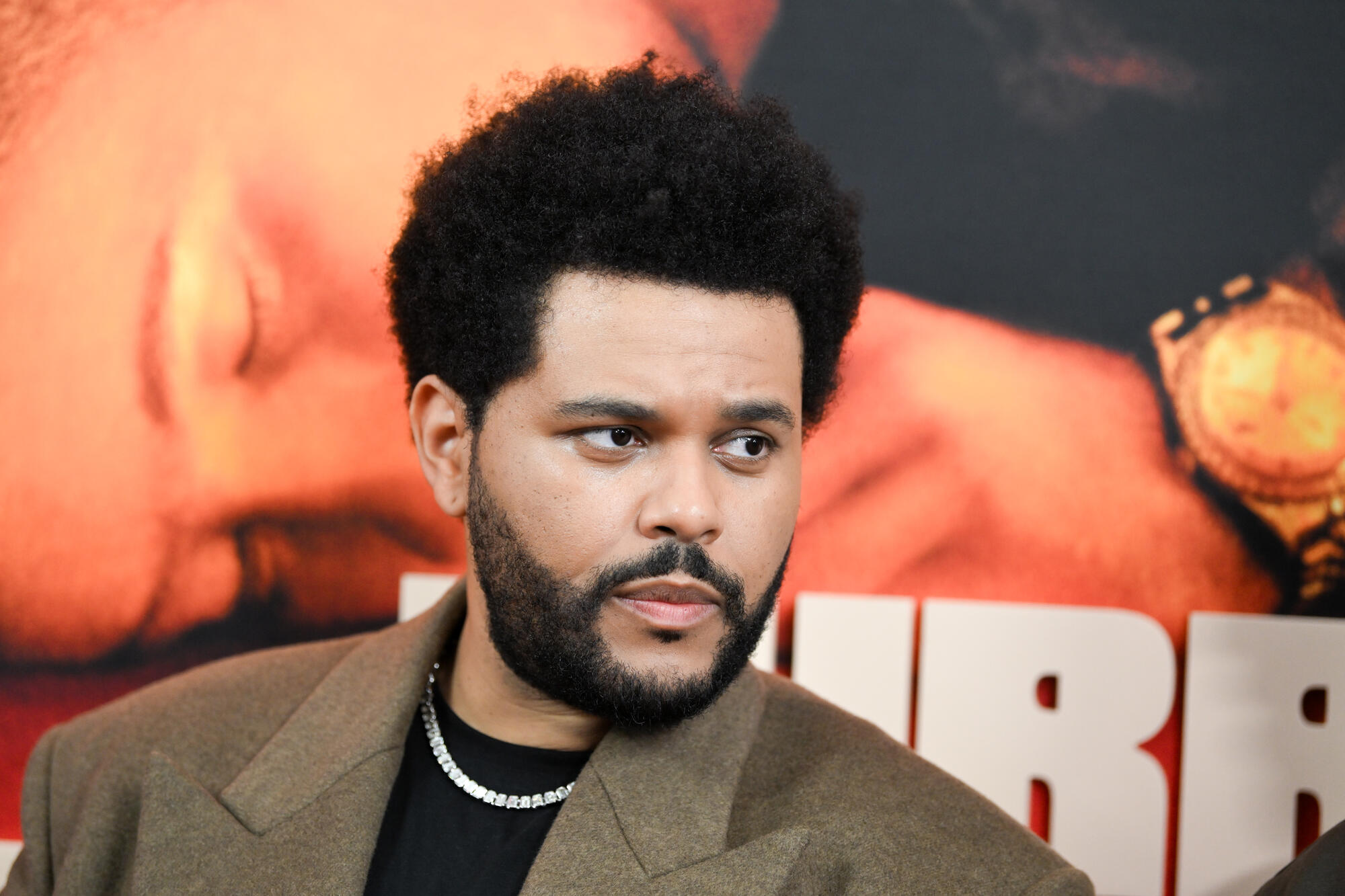 Abel Tesfaye a.k.a. The Weeknd at the 'Hurry Up Tomorrow' world premiere held at AMC Lincoln Square 13 on May 13, 2025 in New York, New York.