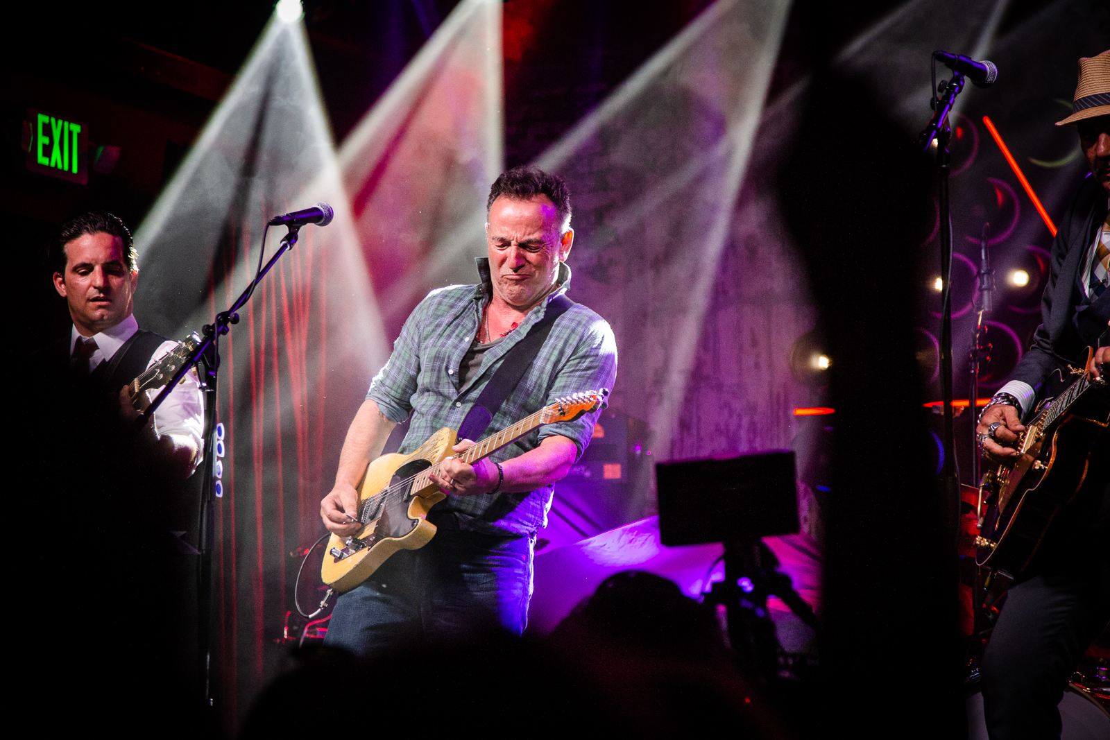 Bruce Springsteen performing at Asbury Lanes in 2018