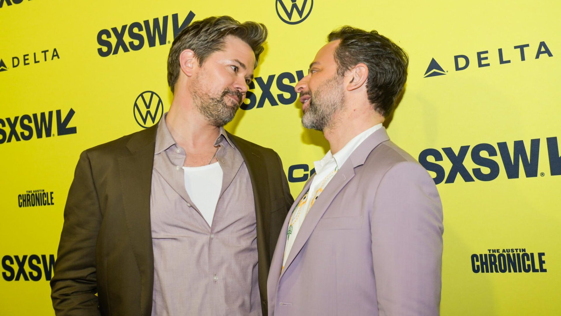 Andrew Rannells and Nick Kroll at the “I Don't Understand You” premiere in 2024 at SXSW.