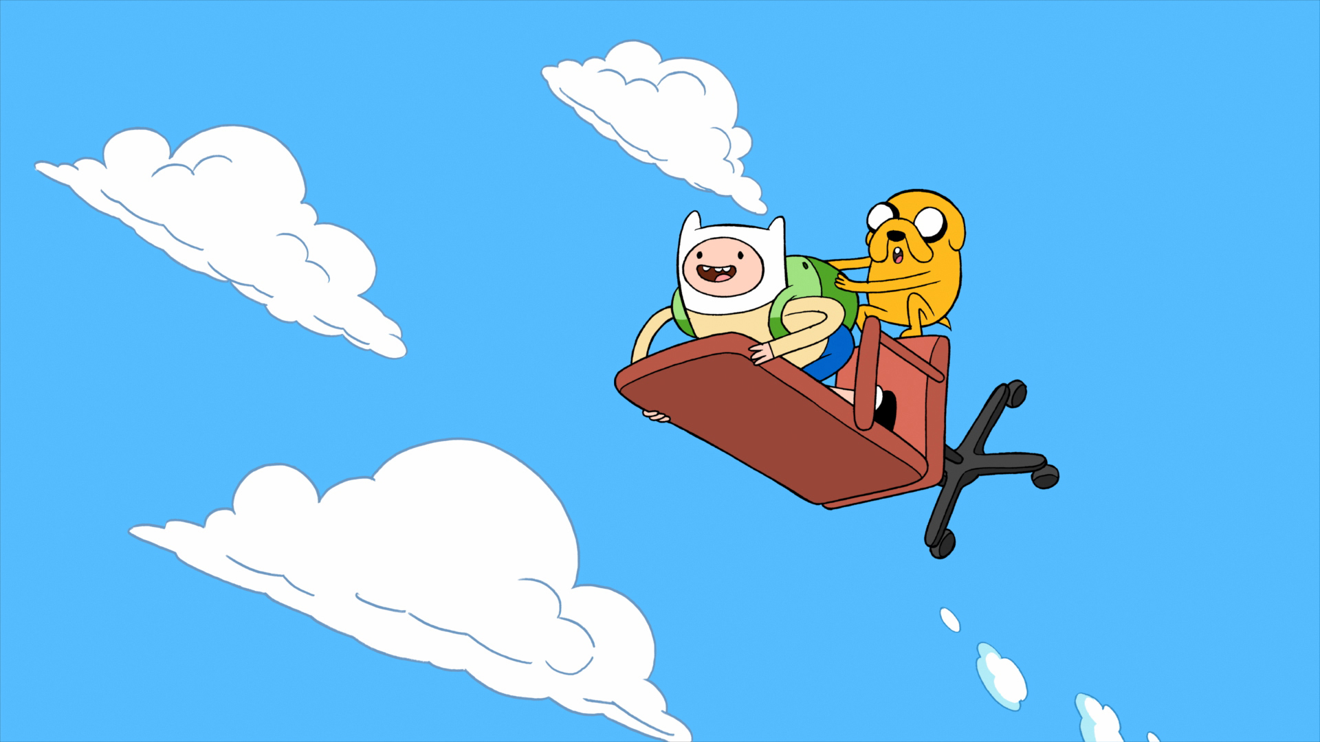 ADVENTURE TIME (aka ADVENTURE TIME WITH FINN & JAKE), from top: Finn (the human), Jake (the dog), (Season 1), 2010-. © Cartoon Network / Courtesy: Everett Collection
