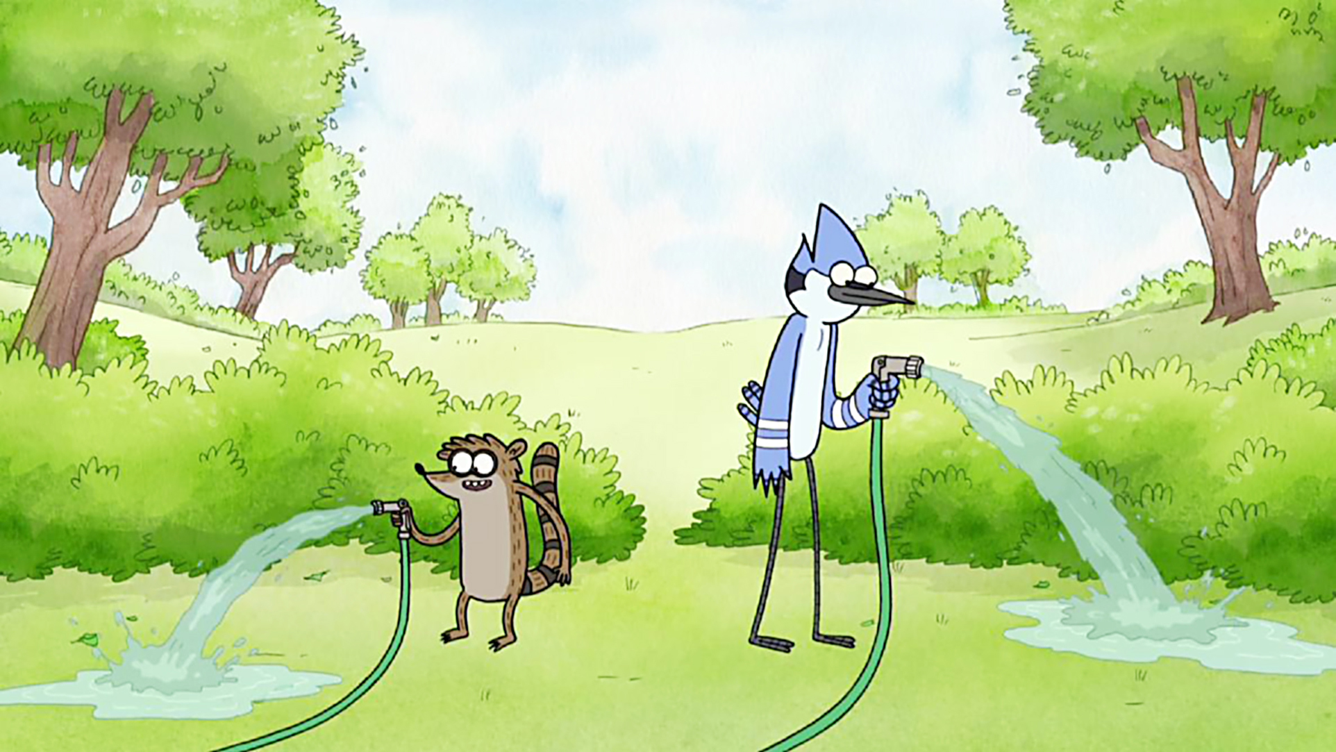 REGULAR SHOW, (from left): Rigby, Mordecai, (Season 6). photo: © Cartoon Network / Courtesy: Everett Collection