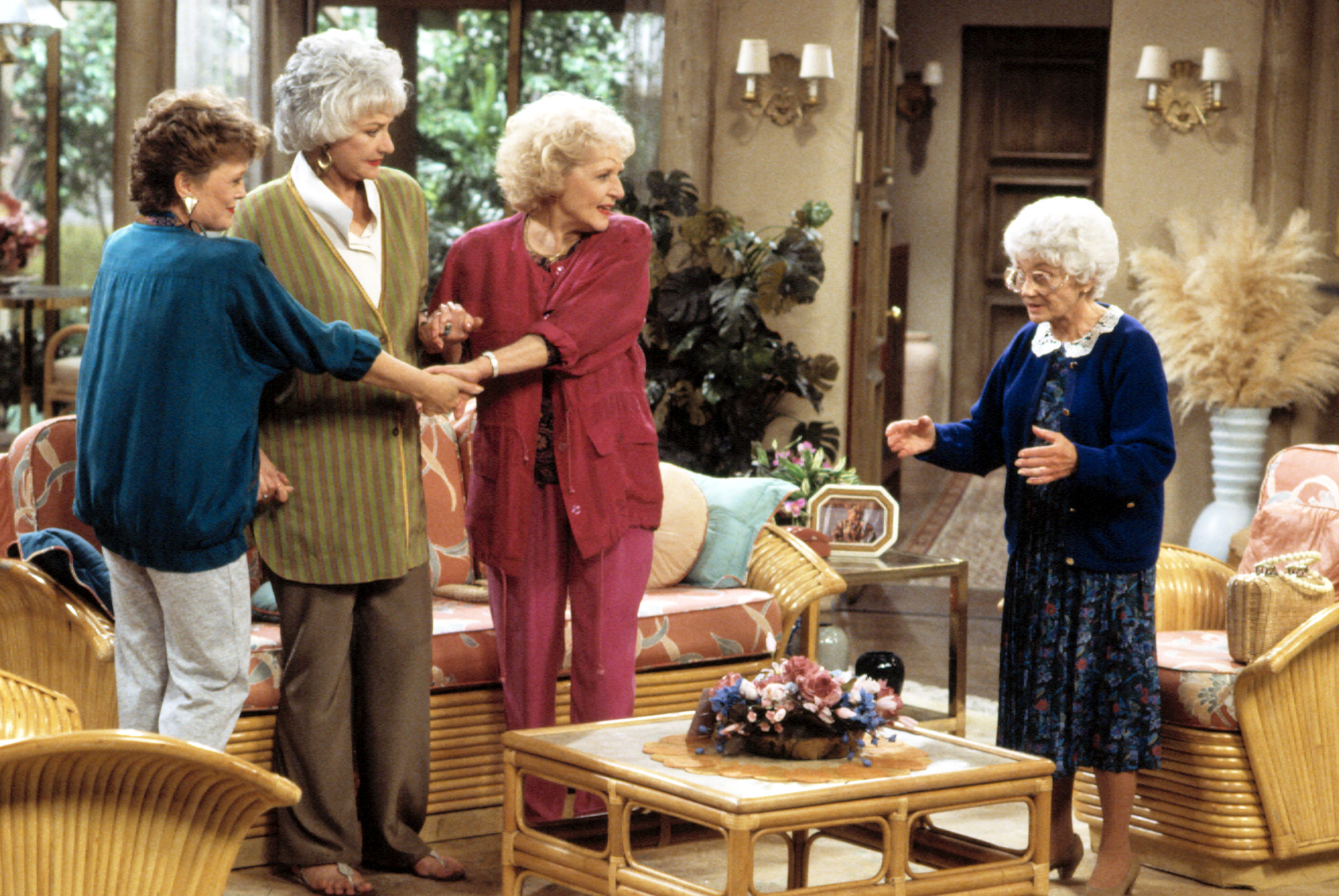 "The Golden Girls" starred Rue McClanahan, Bea Arthur, Betty White, and Estelle Getty