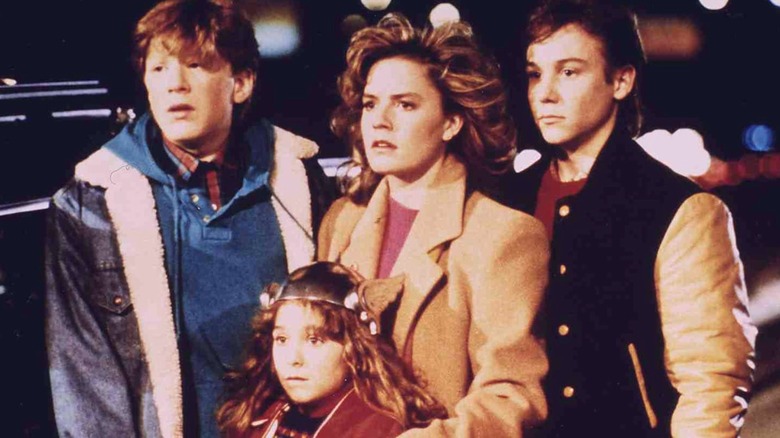 Chris with Brad, Daryl, and Sara in "Adventures in Babysitting"