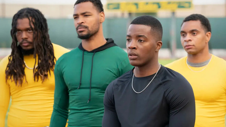 Spencer with his teammates in "All-American" (2018-present)