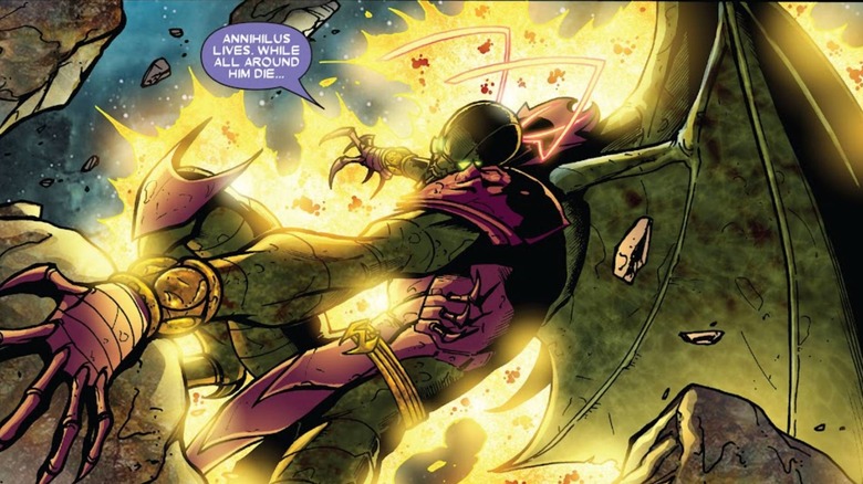 Annihilus flying through space in Annihilation #6
