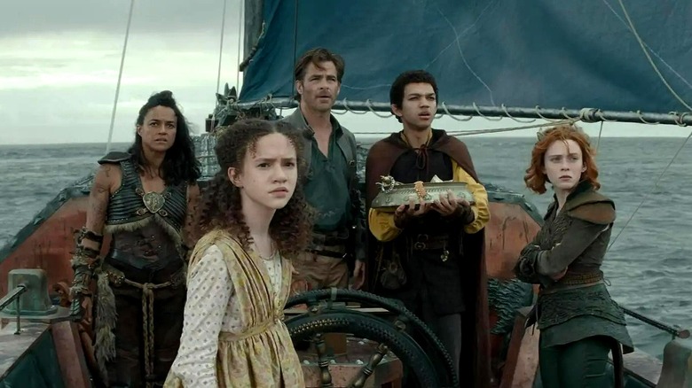 The thieves on a boat on Dungeons & Dragons: Honor Among Thieves (2023)
