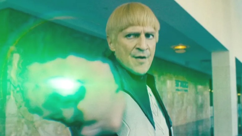 Guy Gardner using his green Power Ring in "Superman"