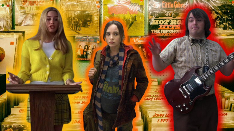 Cher from "Clueless," Juno from "Juno," and Dewey from "School of Rock" posing