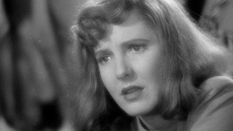Mary Jones looking distraught
