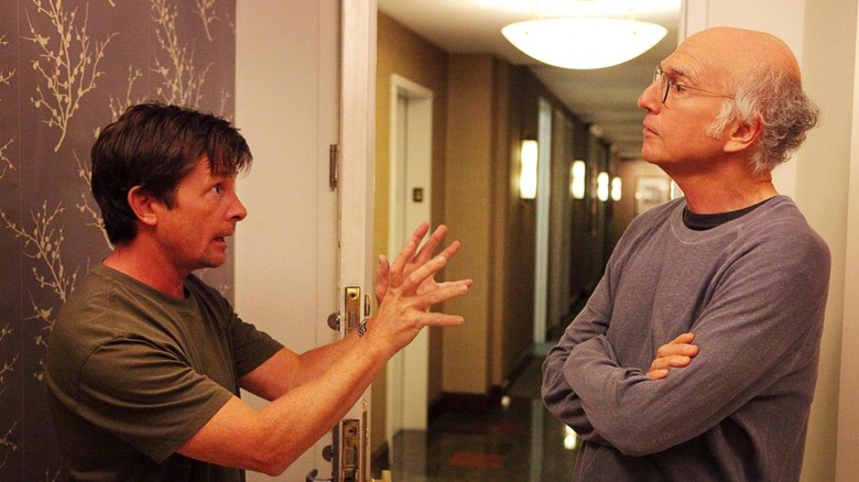 Larry argues with Michael J. Fox in "Larry vs. Michael J. Fox"