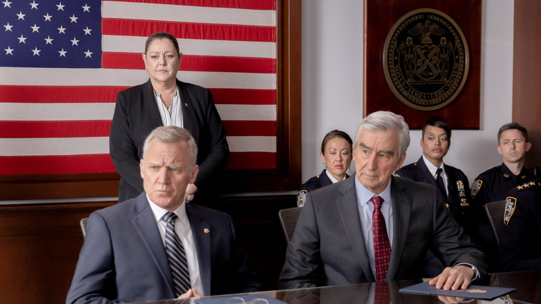 Jack McCoy, Kate Dixon and Chief Tommy McGrath work a case in "Law & Order"