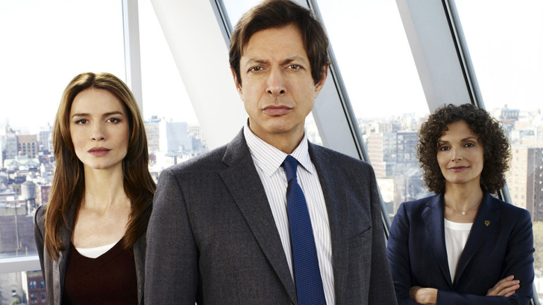 Zack Nichols, Serena Stevens and Zoe Callas pose together in "Law & Order: Criminal Intent"