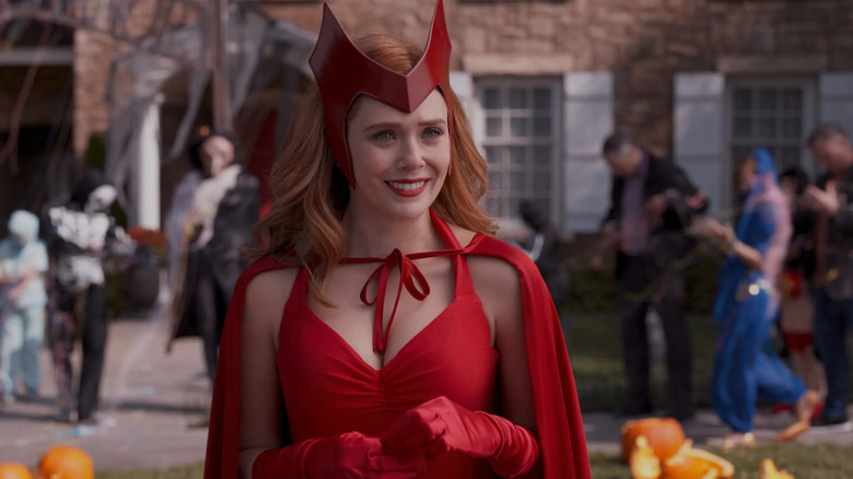 Wanda wearing a Halloween costume on WandaVision