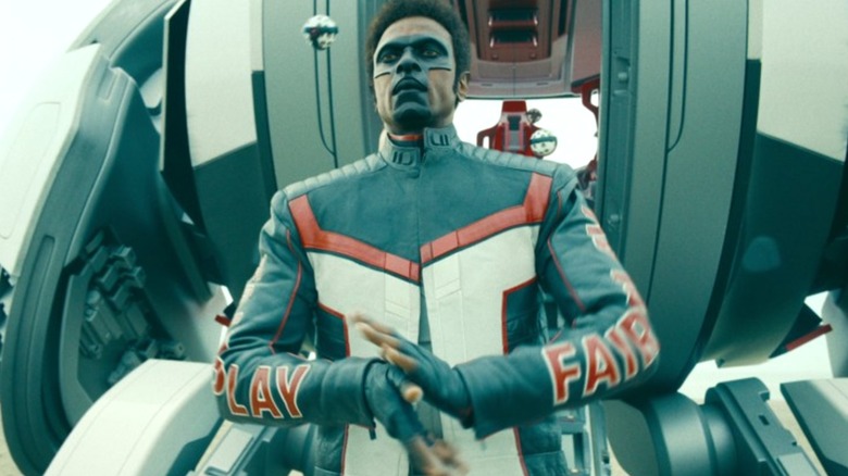 Mister Terrific exits his ship in "Superman" (2025)