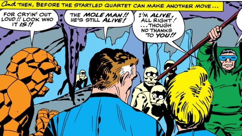 The Fantastic Four confronting Mole Man