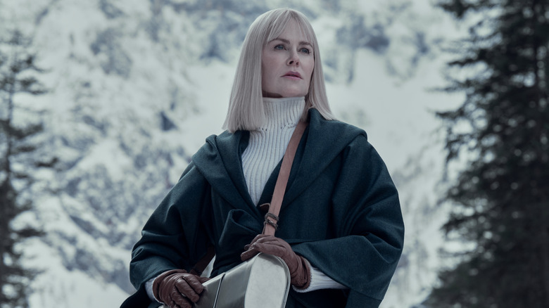 Masha standing in the snow in "Nine Perfect Strangers."
