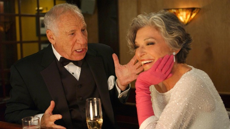 Mel Brooks laughs with Anne Bancroft in "Opening Night"