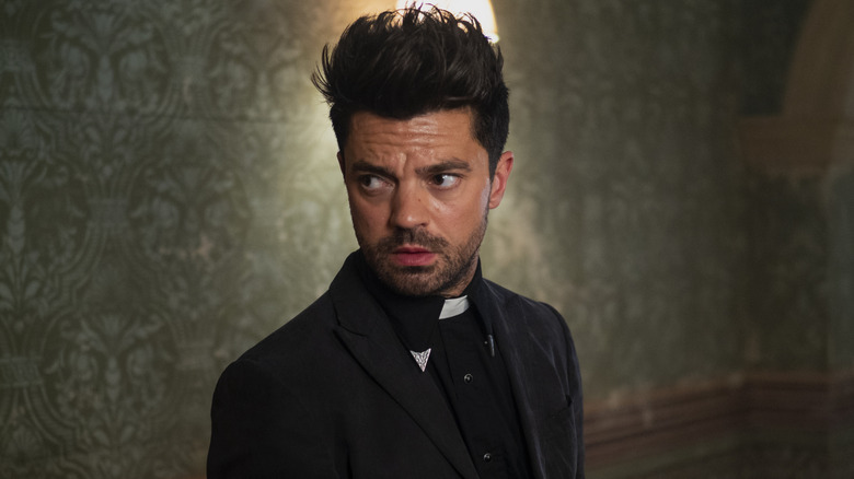 Jesse standing in a dusty hallway in "Preacher."