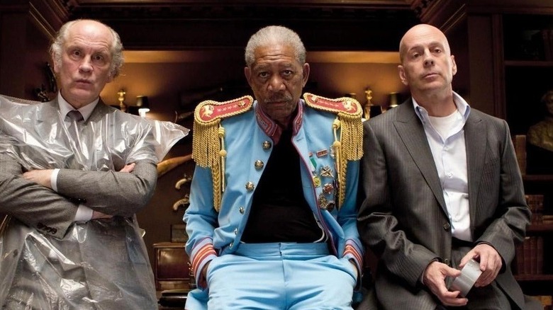 Retired CIA agents Marvin Boggs (John Malkovich), Joe Matheson (Morgan Freeman), and Frank Moses (Bruce Willis)