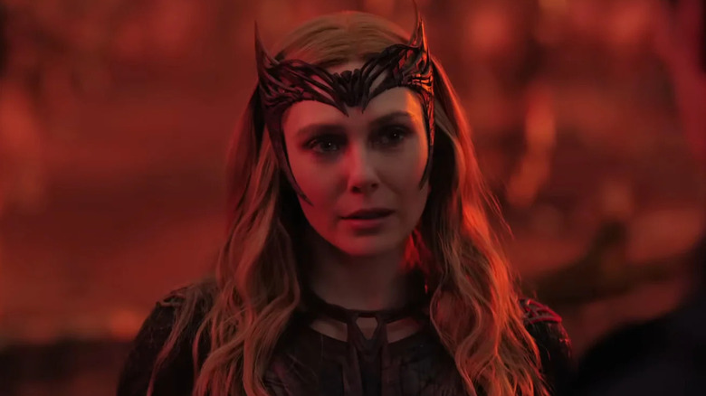 Scarlet Witch staring intently in Doctor Strange in the Multiverse of Madness
