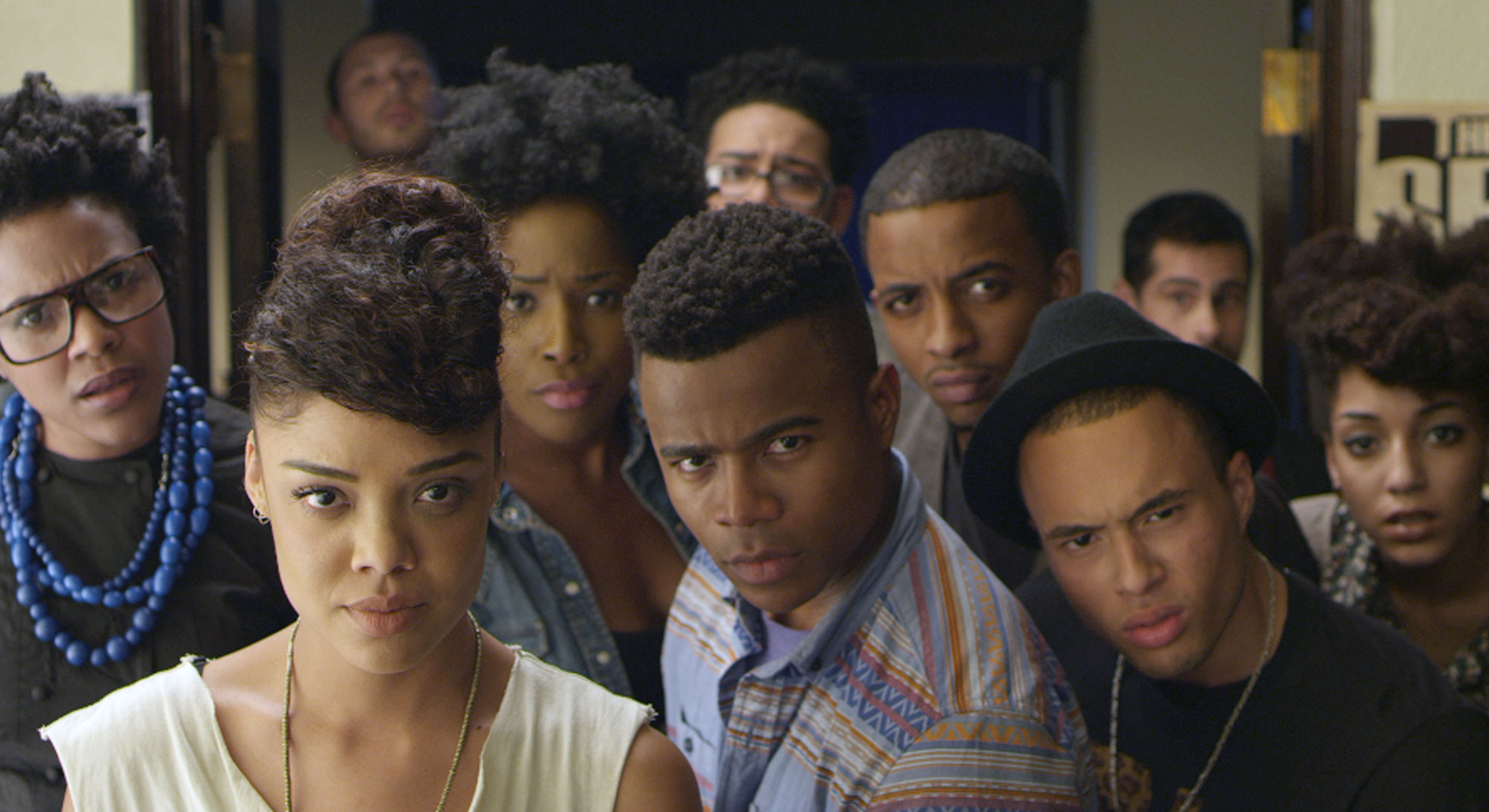 No Merchandising. Editorial Use Only. No Book Cover Usage. Mandatory Credit: Photo by Code Red/Duly Noted/Homegrow/REX/Shutterstock (5867645a) Tessa Thompson Dear White People - 2014 Director: Justin Simien / Adriana Serrano Code Red/Duly Noted/Homegrown Pictures/Roadside Attractions USA Scene Still Comedy/Drama